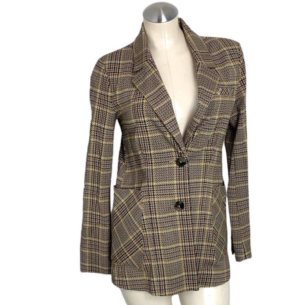 CAbi " Pastime" plaid Jacket Blazer size 4 #3548